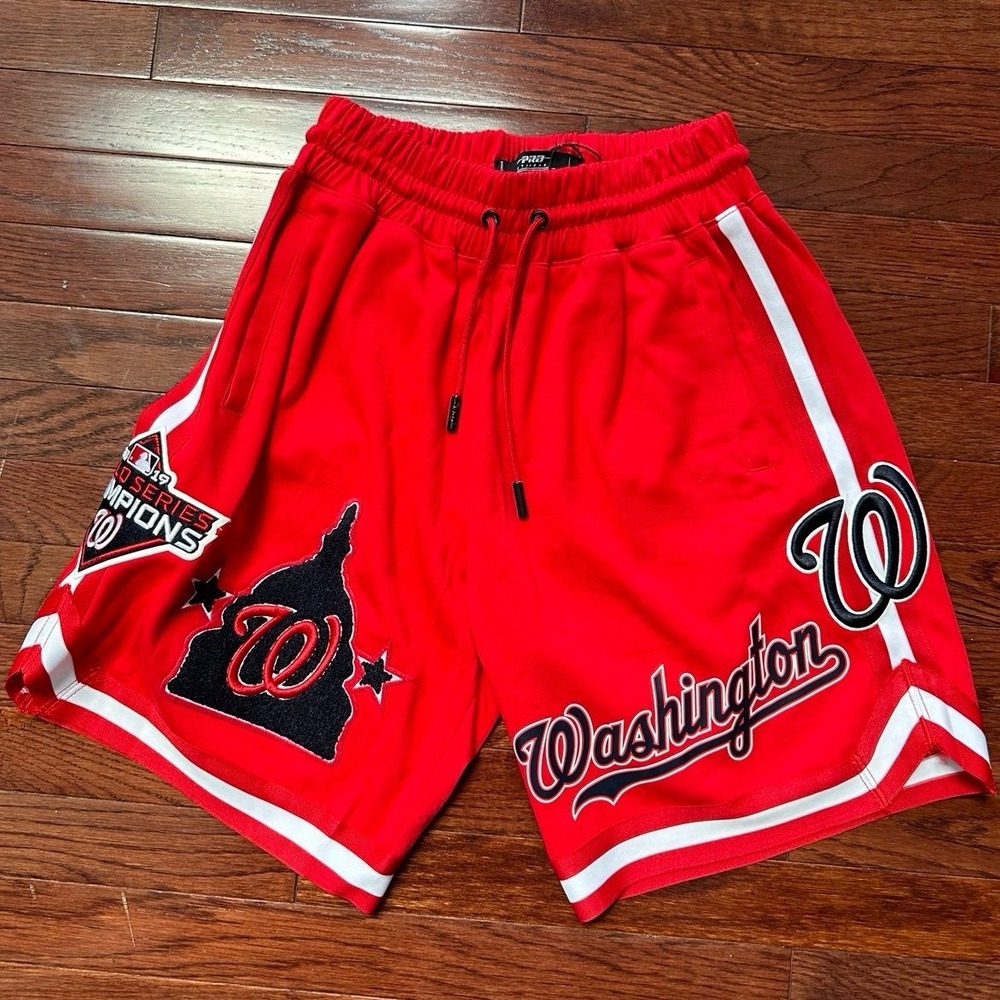 Pro Standard MLB Washington Nationals Basketball Baseball White Red Shorts NwT
